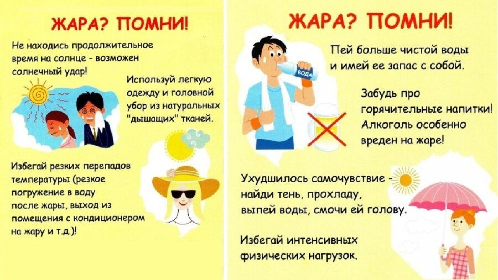 Как сделать жаркую погоду. Памятка по тепловому и солнечному удару. Профилактика солнечного удара. Профилактика солнечного и теплового удара. Профилактика солнечного и теплового удара памятка.